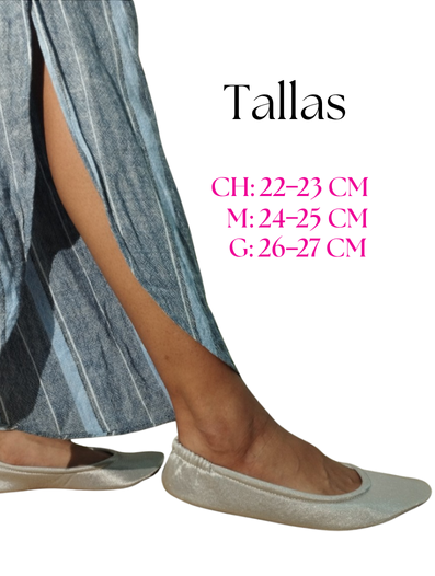 50 pares de flats modelo SAT SATINADAS